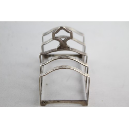 614 - Vintage Hallmarked 1939 Birmingham STERLING SILVER 5-Bar Toast Rack (47g)   Maker - Arthur James Ram... 