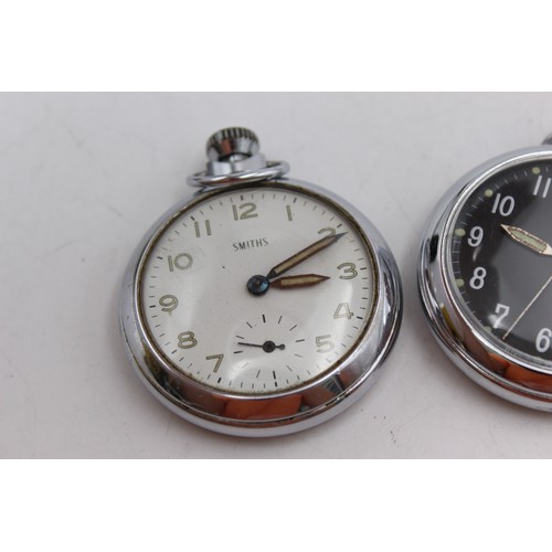 618 - 3 x Vintage Gents POCKET WATCHES Hand-Wind inc. Ingersoll, Smiths Etc. WORKING  Maker - A L Dennison... 