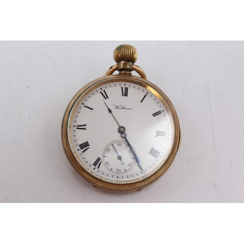 624 - 2 x Vintage Gents Rolled Gold POCKET WATCHES Hand-Wind w/ Open Face Etc.   Vintage Gents POCKET WATC... 