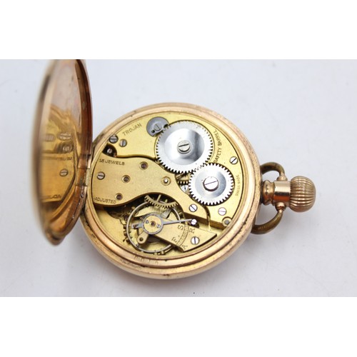 624 - 2 x Vintage Gents Rolled Gold POCKET WATCHES Hand-Wind w/ Open Face Etc.   Vintage Gents POCKET WATC... 