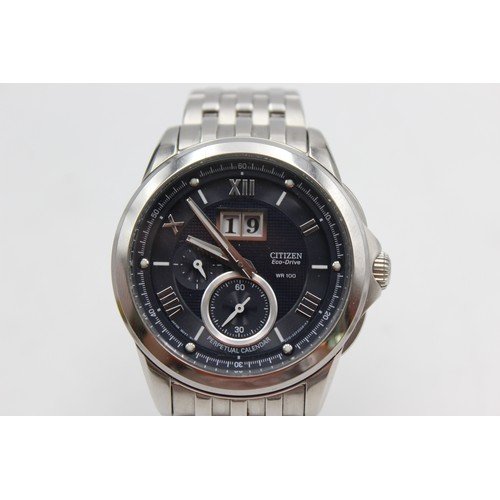 625 - Gents CITIZEN Eco Drive Perpetual Calendar WRISTWATCH Eco-Drive Powered.   Gents CITIZEN Eco Drive P... 