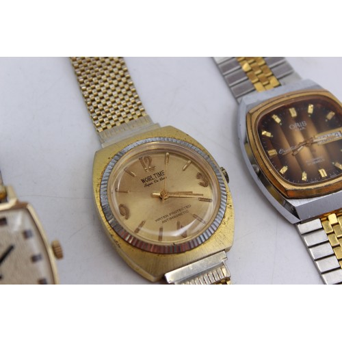 627 - 4 x Gents Vintage Automatic / Hand-Wind WRISTWATCHES inc. Oris Star Etc. WORKING   Gents Vintage Aut... 