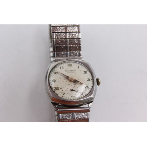 628 - 2 x Gents Vintage Military Style Hand-Wind WRISTWATCHES inc. Roamer Etc. WORKING  Gents Vintage Mili... 