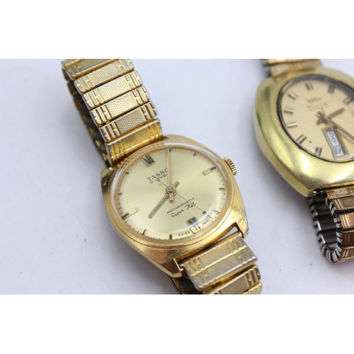 629 - 4 x Vintage Gents Wristwatches Handwind / Automatic WORKING INC. Montine Etc   Gents Assorted Mechan... 