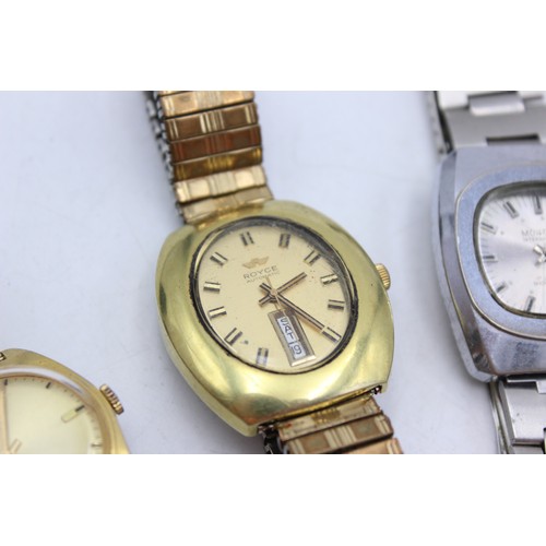 629 - 4 x Vintage Gents Wristwatches Handwind / Automatic WORKING INC. Montine Etc   Gents Assorted Mechan... 