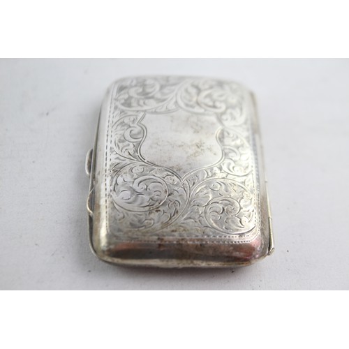 646 - Antique Hallmarked 1920 Birmingham STERLING SILVER Ladies Cigarette Case (47g)  Maker - J Gloster Lt... 