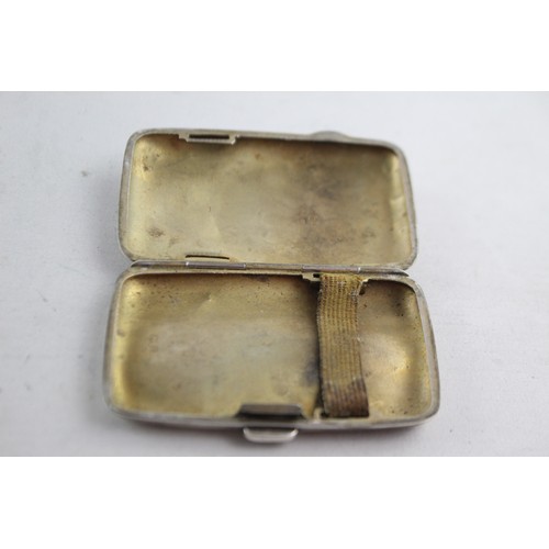 646 - Antique Hallmarked 1920 Birmingham STERLING SILVER Ladies Cigarette Case (47g)  Maker - J Gloster Lt... 