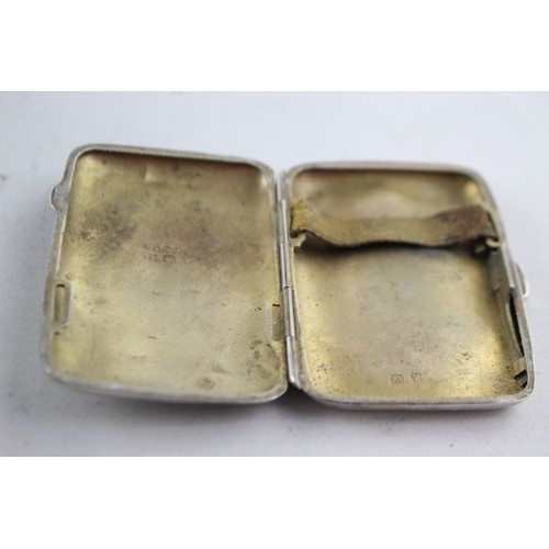 646 - Antique Hallmarked 1920 Birmingham STERLING SILVER Ladies Cigarette Case (47g)  Maker - J Gloster Lt... 