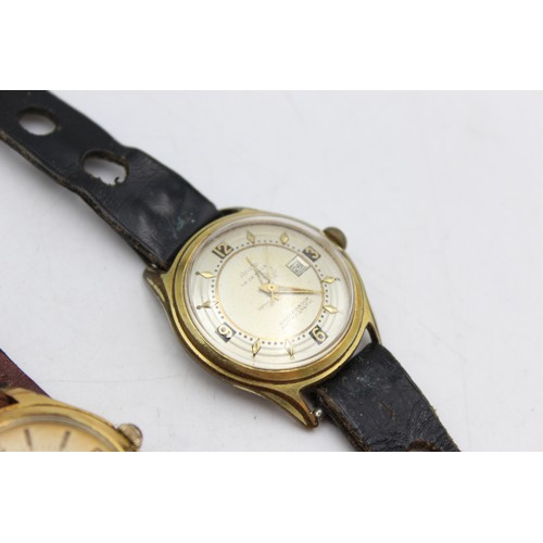 655 - SP/RP 3 x Vintage Gents Gold Tone Wristwatches Handwind Inc. Onsa Etc    Gents Assorted Mechanical W... 