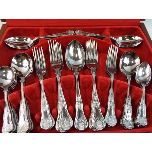 494 - 50 Pieces canteen of cutlery in the kings pattern.