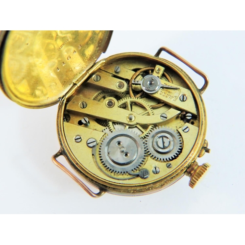 3A - Early 20th Century watch (probably a pocket or pendant watch converted with wrist strap lugs) Case m... 