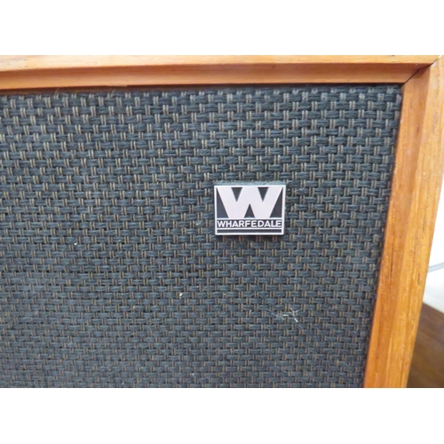 548 - Pair of Wharfedale 16W Speakers. H:24 X W:14 X D:12 Inches. See photos