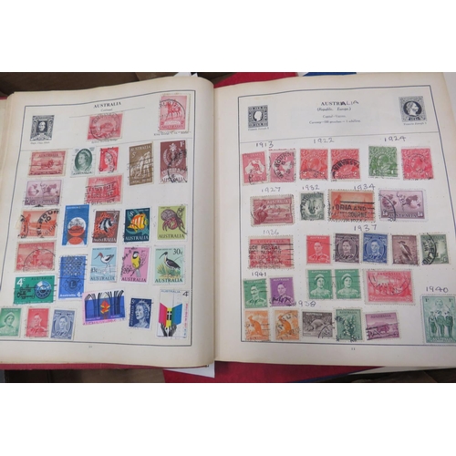 838 - Large box of assorted vintage stamp albums, loose stamps and pages etc. Lucy dip. Together with a se... 