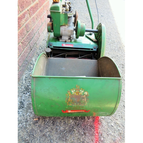 954 - Ransomes 14, 4 Stroke petrol lawn mower, one owner from new in 1966, original handbook. See photos.