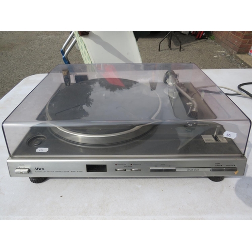 978 - Aiwa Automatic lift & Stop  Record Turntable model with Original box. Working condition unknown. See... 