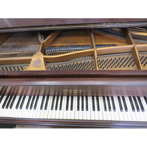 560 - Lovely Chappell Baby Grand Piano. Double seat with lots of vintage music sheets. Plays wonderfuly wi... 