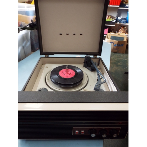 907 - Bush BSR vintage record player, working condition unknown.