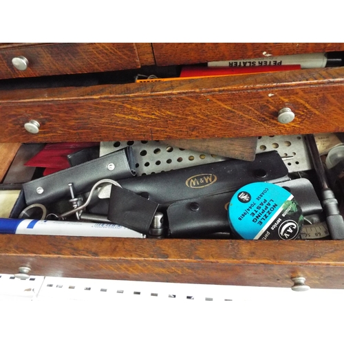 914 - Vintage wooden engineers tool box full of quality vintage tools