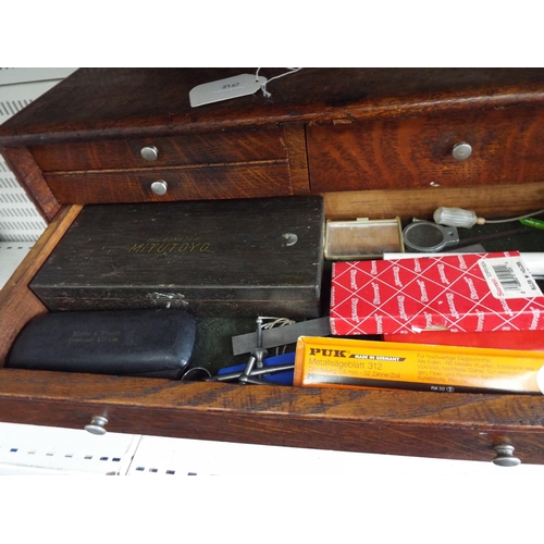 914 - Vintage wooden engineers tool box full of quality vintage tools