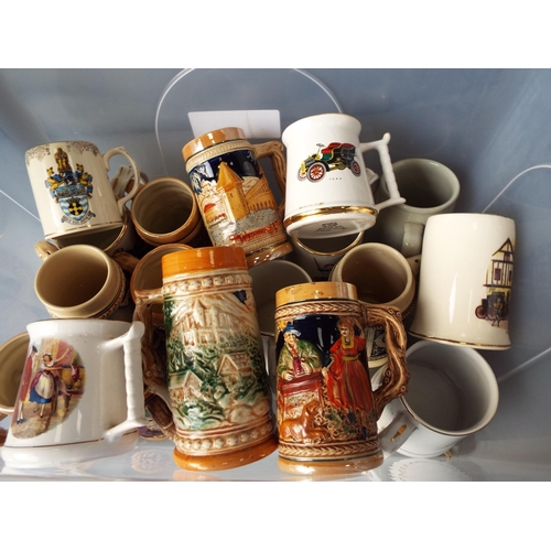 993 - Large selection of various ceramic tankards.