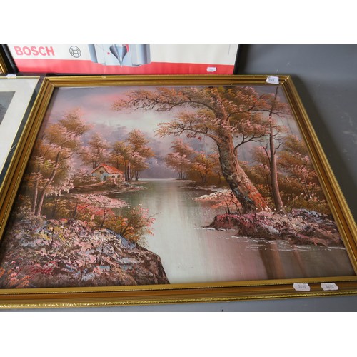 1042 - Interesting framed and mounted art. see photos.