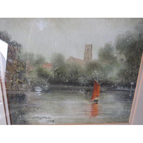 1040 - Two Framed and mounted pastels by F Stafford Dupree. See photos.