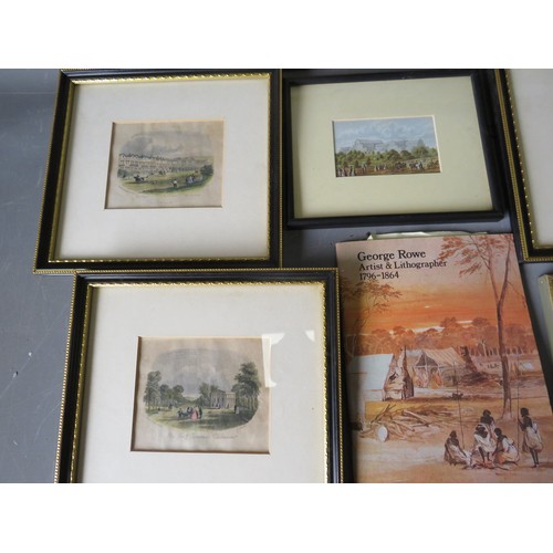 1038 - Selection of framed and mounted early Victorian Lithographs, G Rowe plus a framed and mounted reprod... 