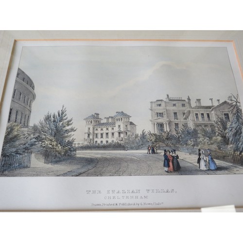 1037 - Six early Victorian Architectural Lithographs, framed and mounted under glass. G Rowe. See photos. A... 