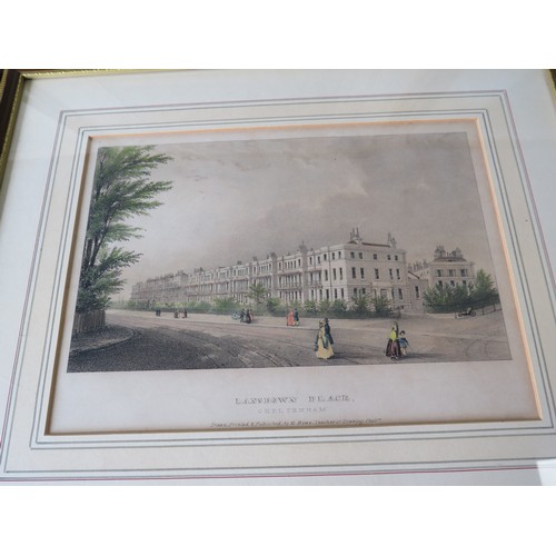 1037 - Six early Victorian Architectural Lithographs, framed and mounted under glass. G Rowe. See photos. A... 