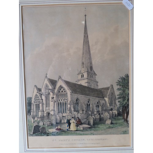 1037 - Six early Victorian Architectural Lithographs, framed and mounted under glass. G Rowe. See photos. A... 