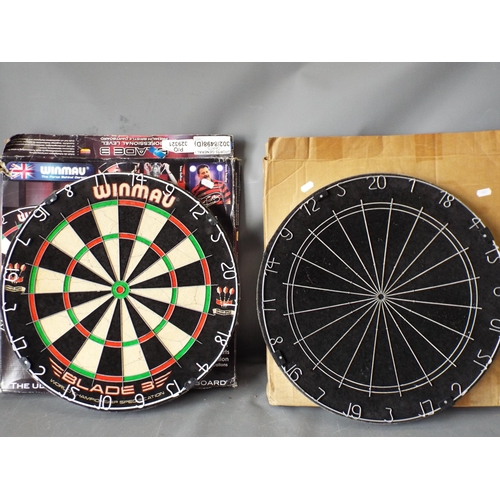 1007 - Winmau blade 3 dart board plus one other.