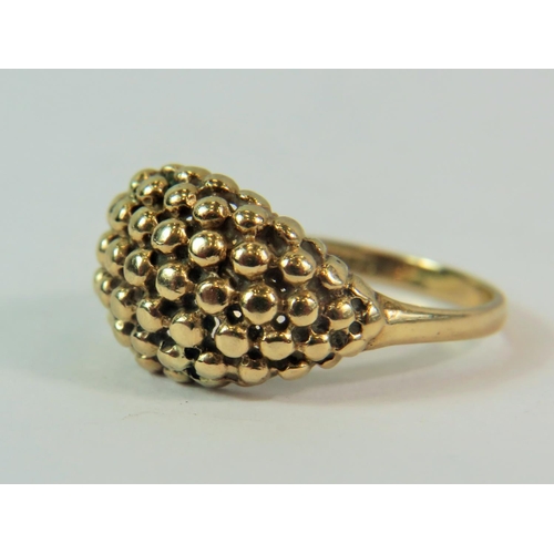168 - 9ct Yelllow Gold dress ring.  Finger size 'N'   2.7g