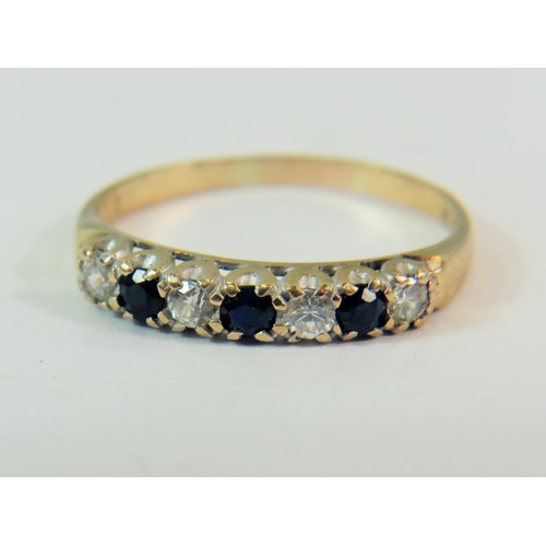 173 - 9ct Yellow Gold Gemstone set ring.  Finger size 'P'  1.5g