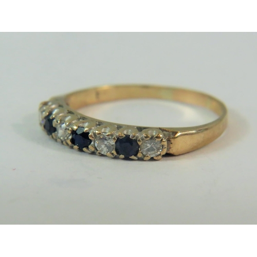 173 - 9ct Yellow Gold Gemstone set ring.  Finger size 'P'  1.5g