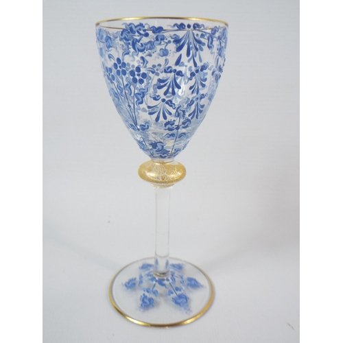 15 - Hand decorated with enamel Venetian glass. Bespoke one off design.