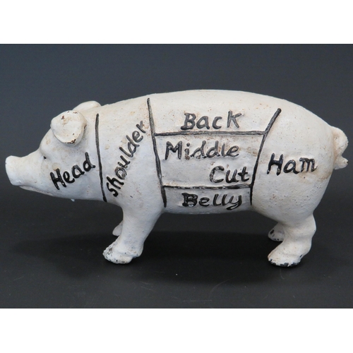 21 - Limerick Hams cast iron pig money box.