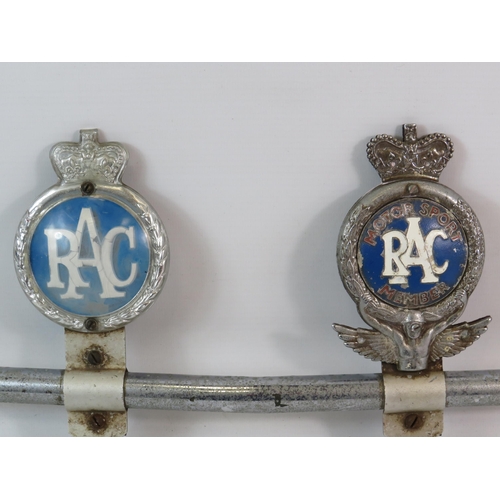 422 - Chrome bar with 2 RAC car mascot badges attached.