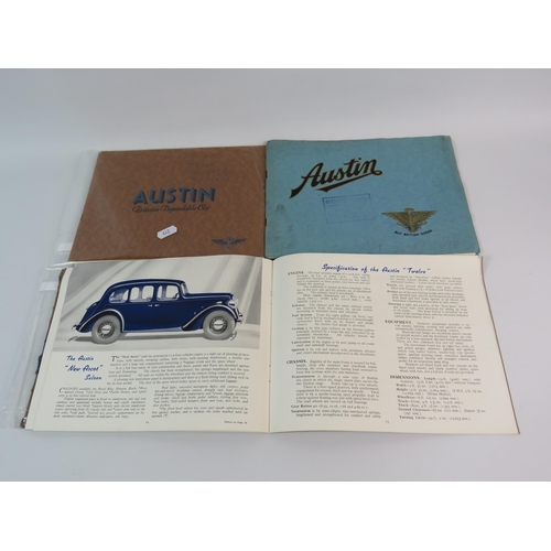 442 - 4 Austin car Brochures from the 1930's