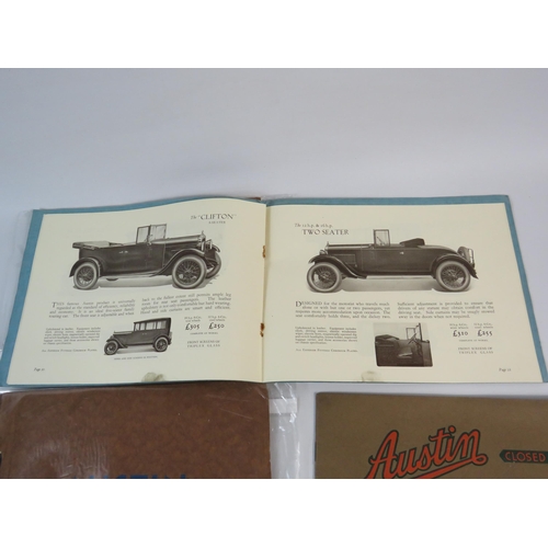 442 - 4 Austin car Brochures from the 1930's