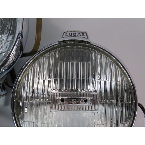 450 - Pair of Lucas FT6 fog / spot lights and a lucas L494 reversing light.