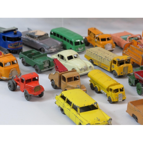 513 - Large selection of playworn vintage Lesney diecast vehicles 35 in total.