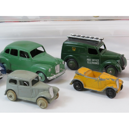 517 - 10 Vintage Dinky diecast Cars and Vans.