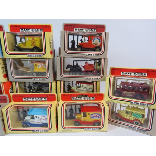 527 - 16 Models by Lledo Days Gone, diecast cars all boxed.