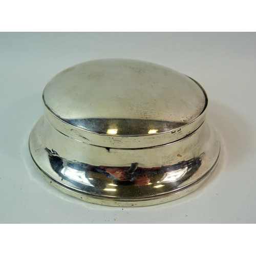 237 - Hallmarked silver vanity box with mirror inset to inside of hinged lid. Birmingham Hallmark. Measure... 