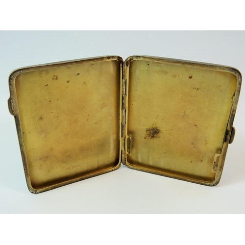 250 - Hallmarked silver and enamel cigarette case. Hallmarked for Birmingham 1926  105g.