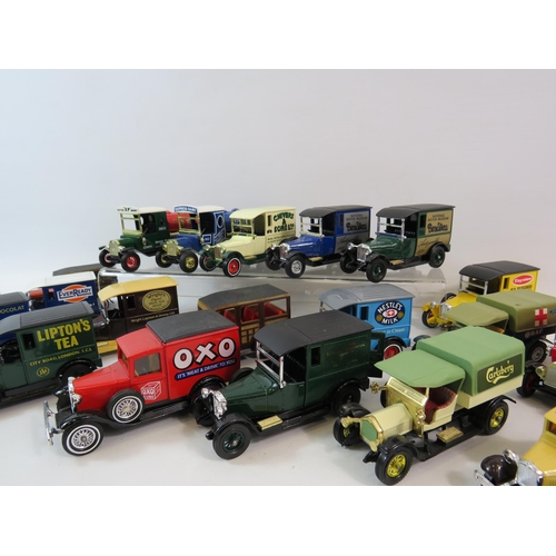 539 - 21 Matchbox models of yester year diecast advertising vehicles.