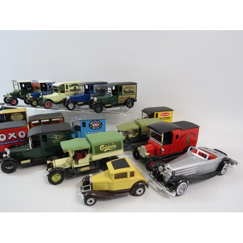 539 - 21 Matchbox models of yester year diecast advertising vehicles.