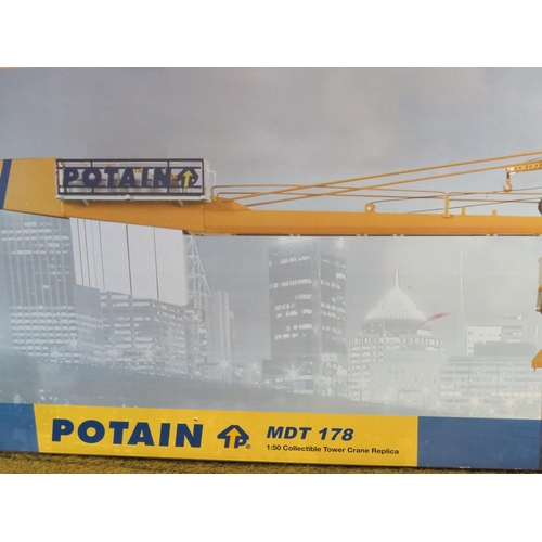 548 - Potain MDT 178 1:50 Collectable tower crane replica, boxed and complete.