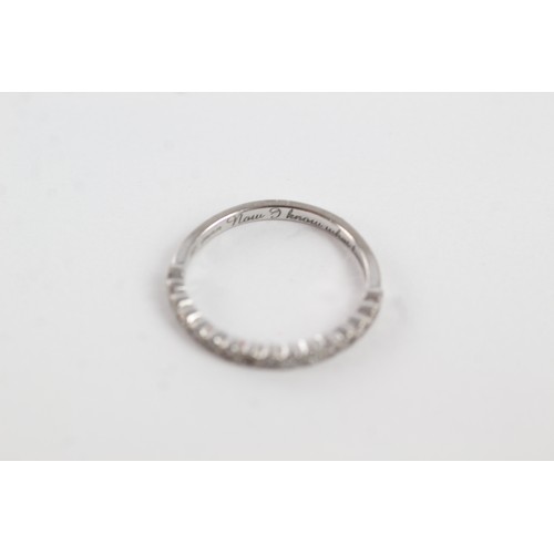 252 - 18ct white gold diamond half-eternity ring (2.2g)    755013