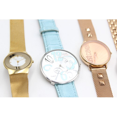 307 - 6 x Ladies Quality Assorted  WRISTWATCHES Quartz WORKING Inc. Just Cavaili    344457